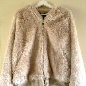 Banana Republic Faux Fur Bomber Jacket
